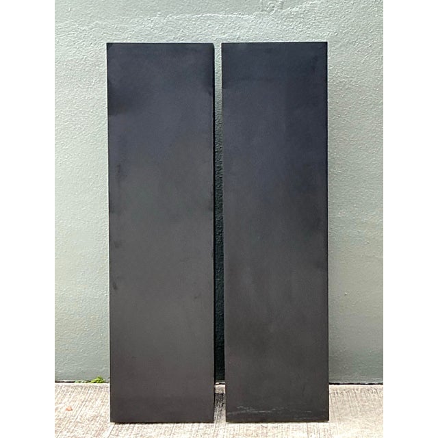 Black Vintage Laminate Pedestals - A Pair For Sale - Image 8 of 12