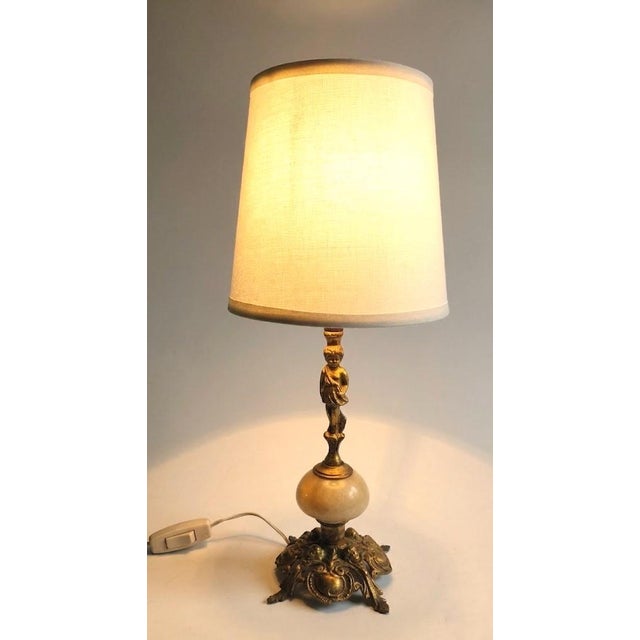 1940s Italian Neoclassical-Style Bronze Lamp (Circa 1920–1950) For Sale - Image 14 of 15