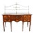 Late 18th Century English Serpentine Hepplewhite Style Sideboard With Brass Gallery and Candle Holder For Sale