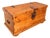 Spanish Colonial Style Wood Trunk With Ornate Iron Hardware For Sale