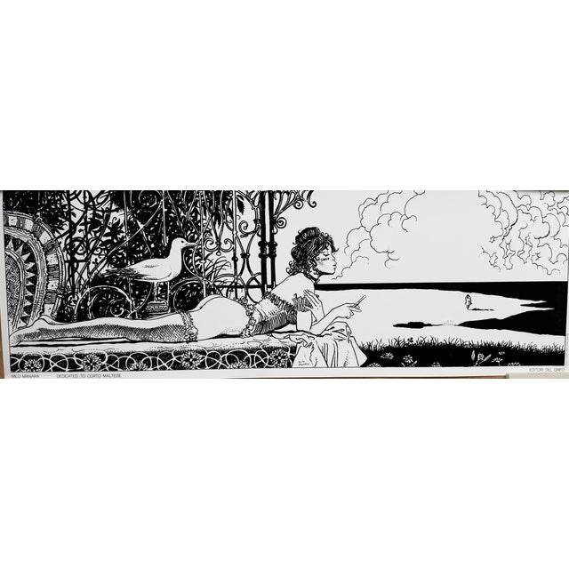 Milo Manara, Dedicated to Corto Maltese, Print For Sale - Image 9 of 9