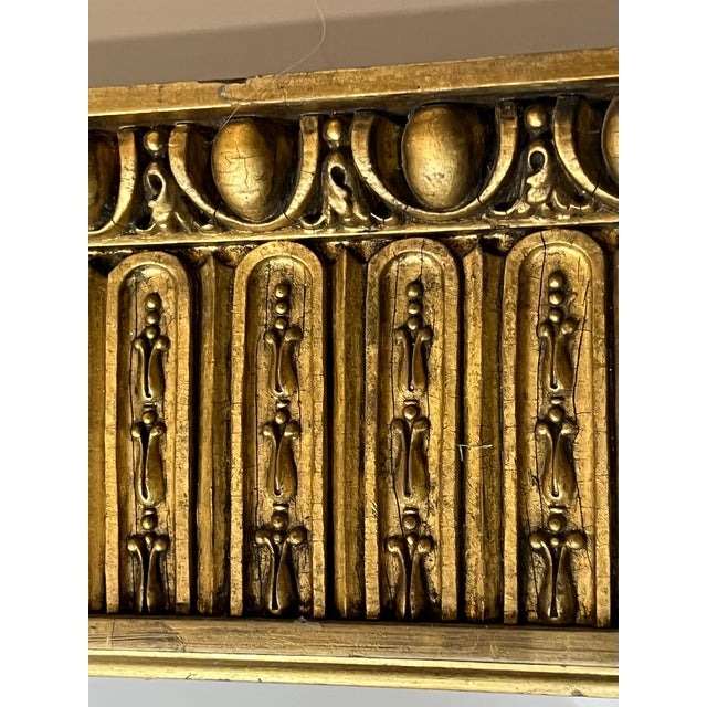 Antique French Guilded Gold Carved Wood Canopy Crown Wood Bed Crown