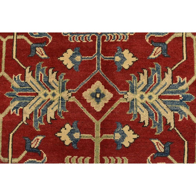 Kazak Rug 10′ X 14’5” Red Wool Traditional Hand-Knotted Oriental Carpet For Sale - Image 10 of 15