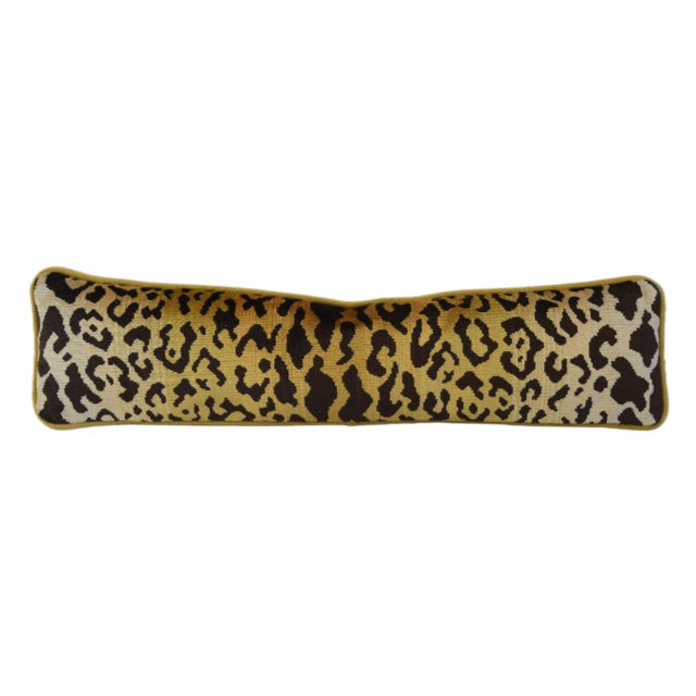 The House of Scalamandre Scalamandré Leopard Velvet Accent Feather/Down Pillow For Sale - Image 4 of 6