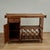 English Vintage British Colonial Style Bamboo and Grasscloth Serving Bar For Sale - Image 3 of 18