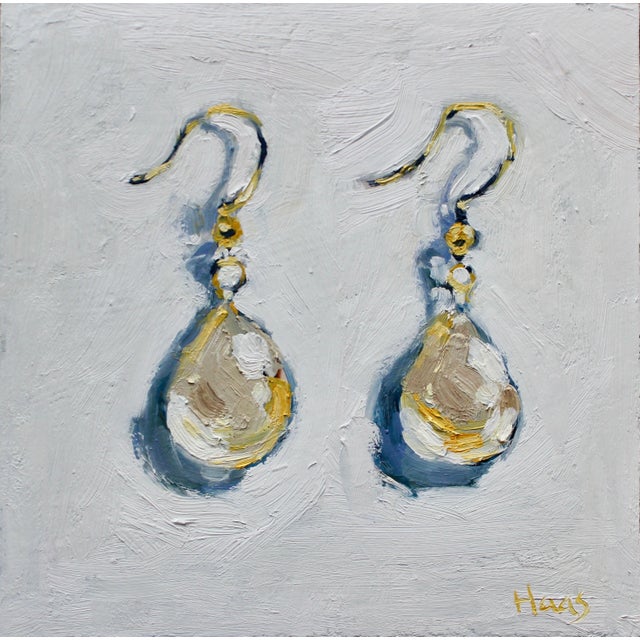 Contemporary Still Life Oil Painting, Earrings For Sale - Image 3 of 12