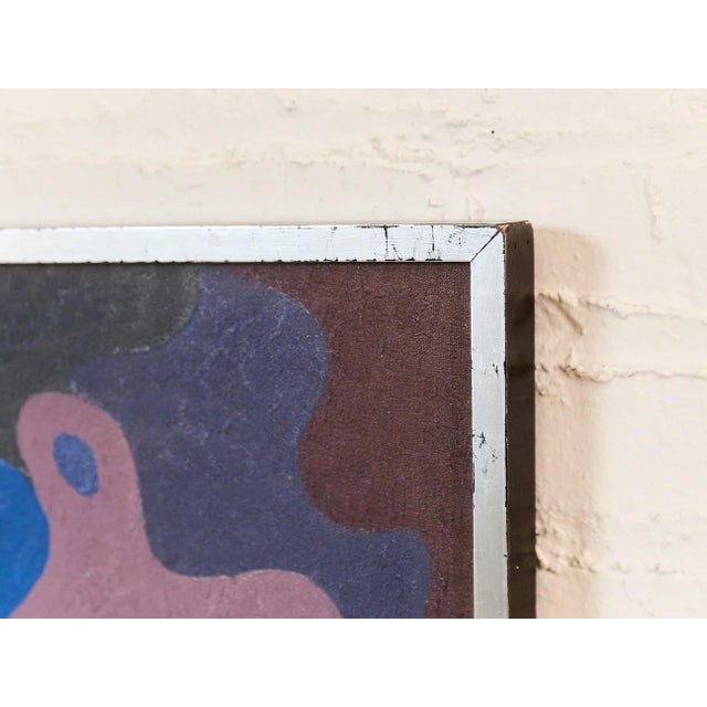 Mid 20th Century Purple Abstract Acrylic Painting by Stanley Donald Tschopp For Sale - Image 4 of 10
