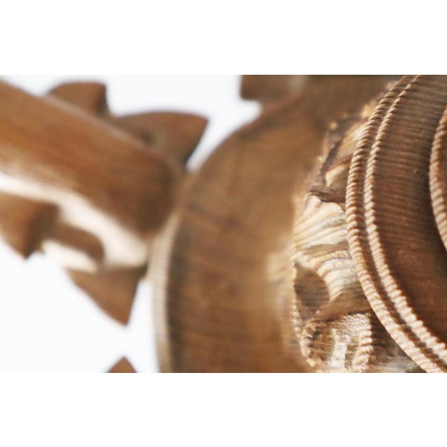Hand-Carved Pinewood Chandelier with Grapes, Germany 1970s For Sale - Image 16 of 18