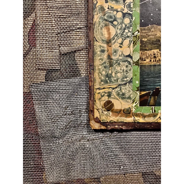 1980s James Garrett Faulkner -"Two Views of Capri at Night" -Mixed-Media Painting For Sale - Image 5 of 12