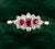 Vintage Ruby and Diamond Cluster Ring, 1980s For Sale - Image 9 of 15