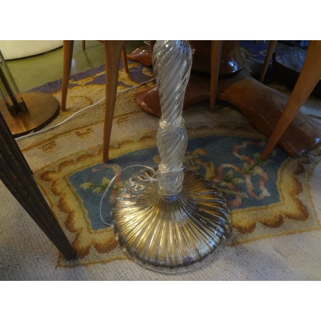 Metal Vintage Murano Glass Floor Lamp by Barovier For Sale - Image 7 of 12