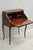 French Antique French Louis XV Style Marquetry Inlaid Drop Front Ladies Writing Desk For Sale - Image 3 of 18