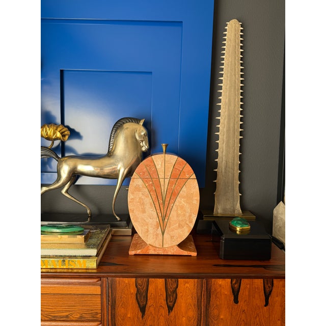 Stone 1970s Maitland - Smith Attributed Tessellated Pink Stone Box For Sale - Image 7 of 12