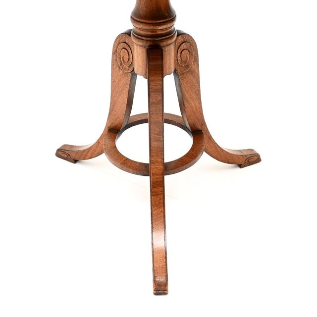 Antique Regency Leather Top Drum Table, 1900s For Sale - Image 9 of 11