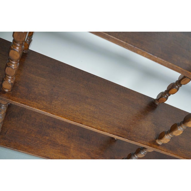 Mid-Century French Oak Bobbin Shelving Unit For Sale - Image 10 of 18
