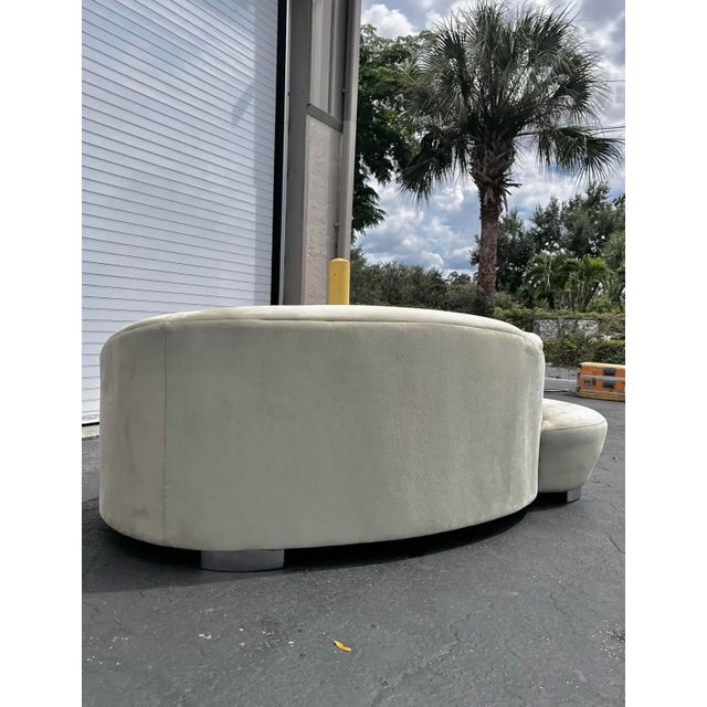 Vintage Modern Cloud Sofa in Soft Sage | Vladimir Kagan for Wieman Style For Sale - Image 9 of 12