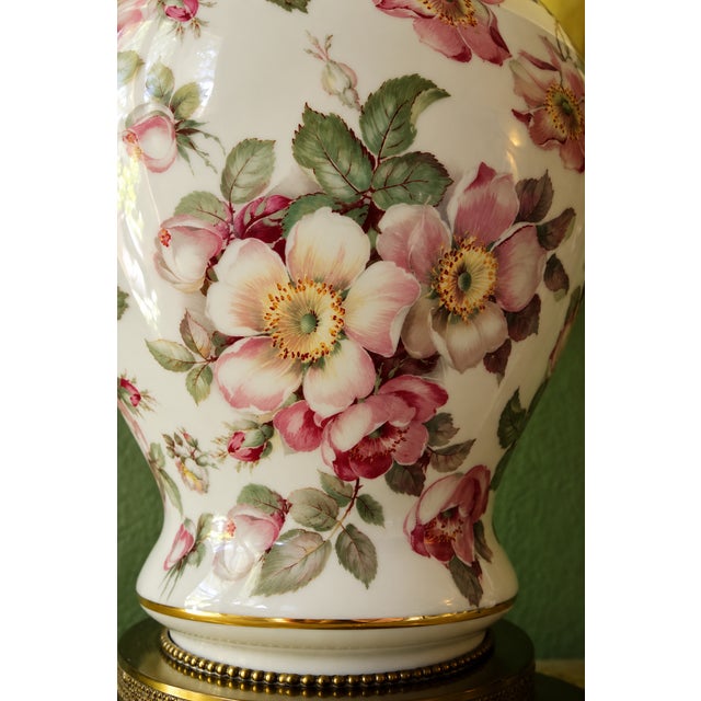 Schumann Arzberg Bavaria Briar Rose Porcelain Table Lamps For Sale In Denver - Image 6 of 13