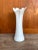 Fenton Art Glass Company Vintage Mid-Century Modern Milk Glass Swung Glass Stretch Vase. For Sale - Image 4 of 9