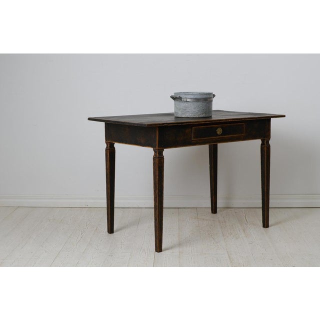 Swedish Gustavian Hand-Made Desk with Functional Drawer For Sale - Image 4 of 11