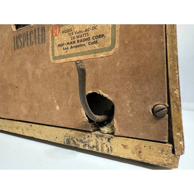 Rare 1946 Eames Hoffman Tube Radio Model A 309: MCM Decor (For Parts/Restoration) For Sale - Image 9 of 10