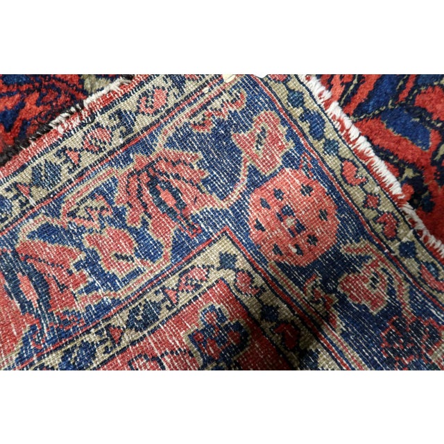 Persian Antique Persian Lilihan Handmade Rug 5.8' X 6.7' 1920s For Sale - Image 3 of 13