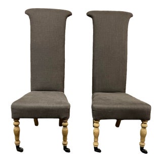 Restoration Hardware Victoria High Back Chairs - a Pair For Sale