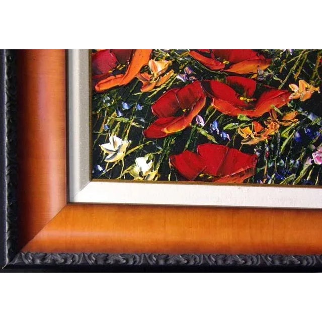 Impressionist Maya Eventov "Untitled" Original Acrylic on Canvas, H.Signed For Sale - Image 3 of 5