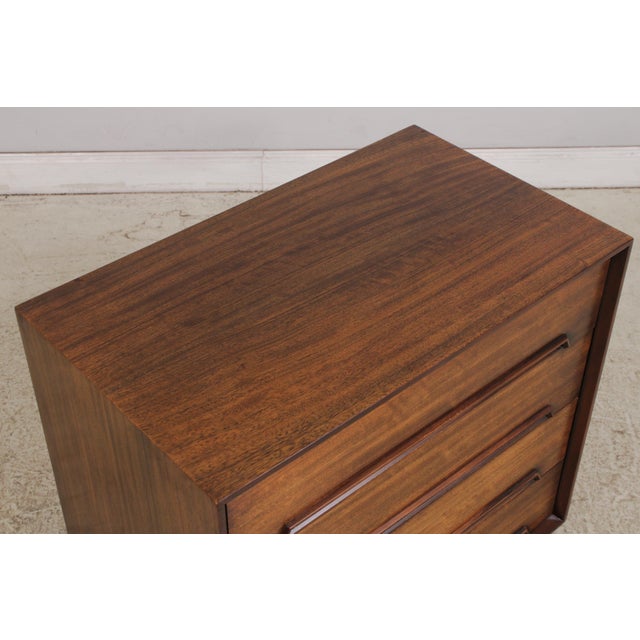 Wood Drexel Perspective Mid Century Modern Walnut 4 Drawer Chest For Sale - Image 7 of 18