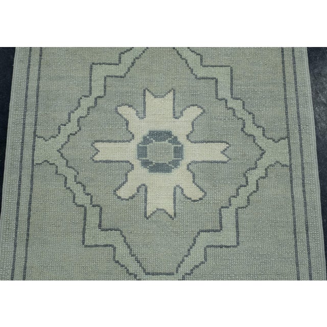 Turkish Oushak Runner Rug 2'11" x 11'2" #18100 For Sale In Houston - Image 6 of 8