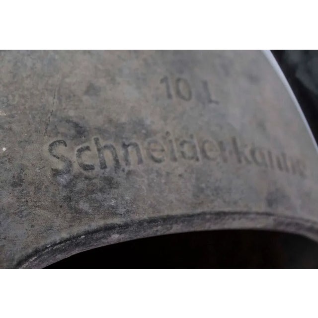 Early 21st Century Antique Schneiderkanne Watering Can Planter - Galvanized Metal For Sale - Image 5 of 10