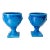 Mid-Century Italian Pair of Bright Turquoise Blue Garniture Urns For Sale