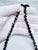 Luxury Jet‑Black Ab Czech Glass Necklace W 14k Ball Clasp • Mid‑Century European For Sale - Image 10 of 13