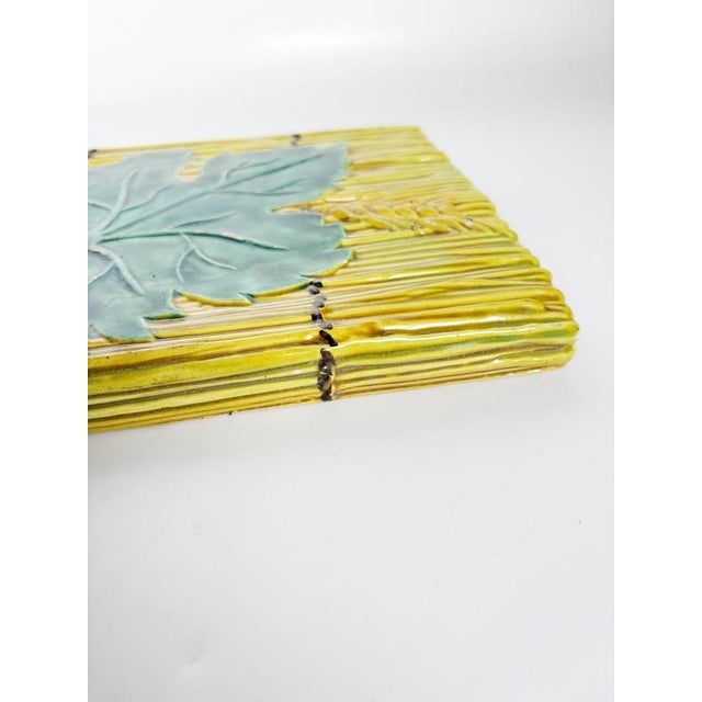 Ceramic Yellow Glazed Ceramic Trivet, France, 1970s For Sale - Image 7 of 12