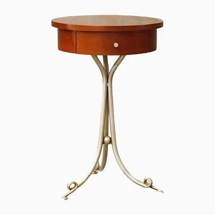 Auxiliary Table in Cherry and Steel For Sale - Image 12 of 12