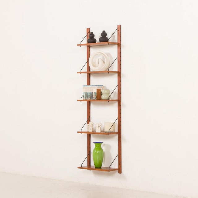 Mid-Century Modern Teak Upcycled Shelving Unit, 1960s For Sale - Image 9 of 9