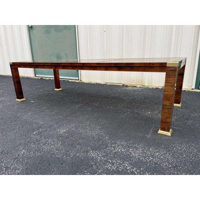 1970s 1970s Faux Tortoiseshell Smoked Glass and Brass Coffee Table For Sale - Image 5 of 12