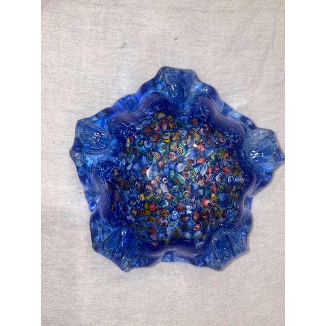 Vintage 1970s Murano glass MURRINA centerpiece or pocket emptier, circumference 18 cm, height 8 cm