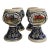 1970s Mid-Century Modern West German Gerzit Ceramic Wine Chalices - Set of 4 For Sale