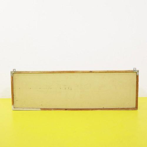 Yellow Wall-Mounted Wooden Display Cabinet with Sliding Glass Doors For Sale - Image 8 of 9