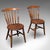 Set of 4 Antique Station Chairs, English Beech Dining Seat, Reception, Edwardian For Sale - Image 4 of 12