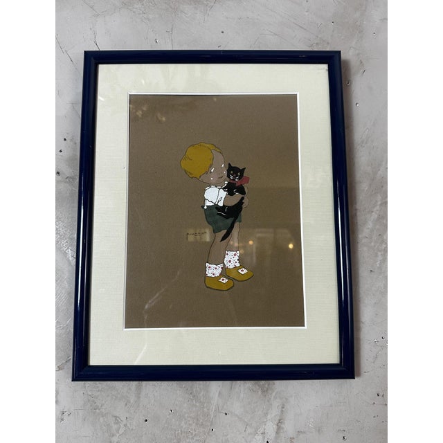 Paper M. Vanasek, Figurative Composition, 1920s, Paper, Framed, Set of 5 For Sale - Image 7 of 11