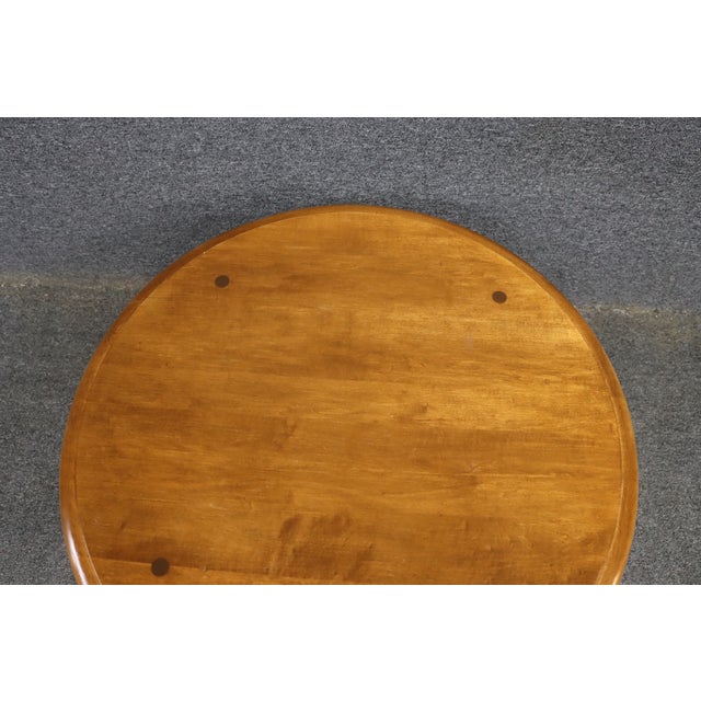 Ethan Allen Queen Anne Maple Oval Drop-Leaf Accent Table For Sale - Image 11 of 11