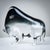 Smoked glass sculpture of a buffalo rearing. Label on the underside “V. Nason & C. Murano Italy”.