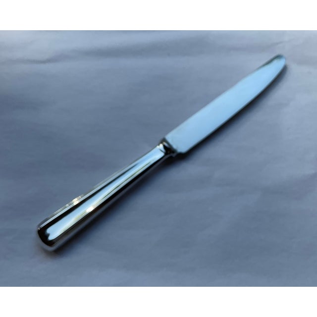 New 1960s a Cased Set of 12 Silver Dinner Knife, Leighton by Walker & Hall For Sale - Image 17 of 17