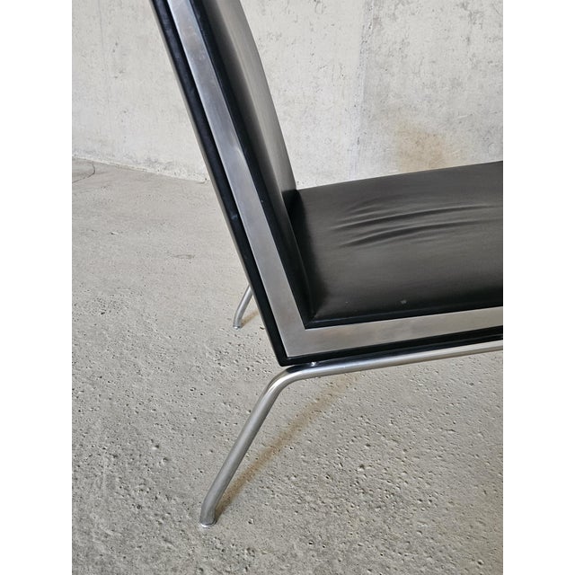 Metal Danish Airport Lounge Chairs from Hans Wegner, 1958, Set of 2 For Sale - Image 7 of 15