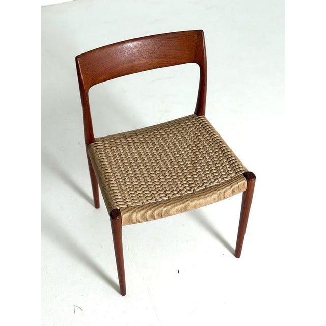 Wood Model 77 Chairs by N. O. Møller for J.L. Møllers, 1950s, Set of 6 For Sale - Image 7 of 11