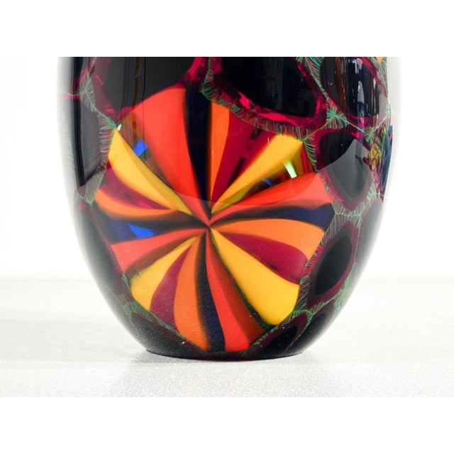 Glass Blown Glass Vase by Paolo Crepax For Sale - Image 7 of 12