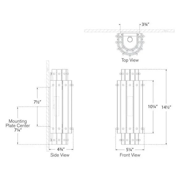 Visual Comfort Carrier & Company for Visual Comfort Signature Cadence Small Tiered Sconce in Polished Nickel with Antique Mirror For Sale - Image 4 of 4