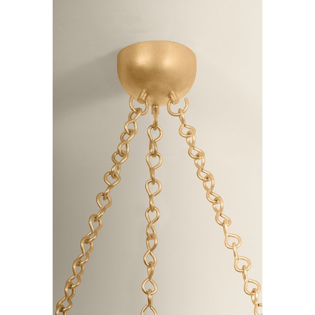 2020s Hudson Valley Lighting Hayworth 44 in. 8 Light Chandelier in Vintage Gold Leaf Finish For Sale - Image 5 of 8