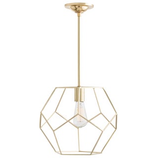 Small Brass Arteriors Mara Pendant Light For Sale